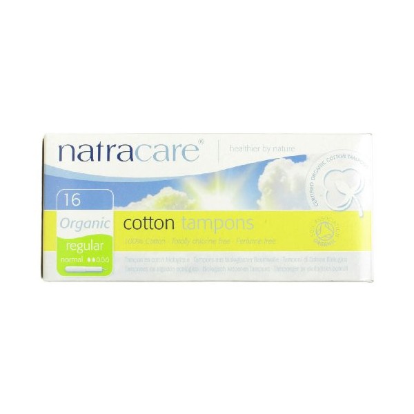 Natracare Tampons Reg With Applictr 16 ct, 6 boxes (96 Tampons Total)