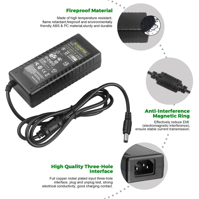 24V 3A 72W Power Supply Adapter AC 100-240V to DC