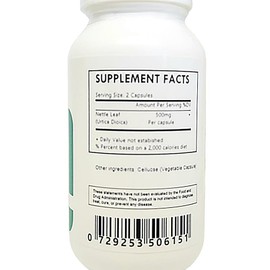 Nettle Leaf Powder (Urtica Dioica) Capsules 500mg - 60 Count