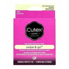 Cutex Swipe Care & Go Nail Polish Remover Pads, 10ct, 12-Pack