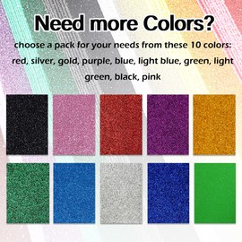 SALEMAR Sticky Glitter Foam Sheets, 20 Packs Thick Self-Adhesive Sparkle EVA Paper Stickers for School Projects, 30 x 20cm (Multi-Color)