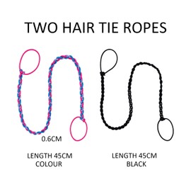 2 Pieces Of Hair Tie, Elastic Hair Tie, Braided Headband, Sports Headband, Can Be Used For Swimming, Diving, Cycling, Yoga