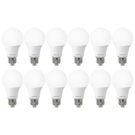 DEGNJU LED Light Bulbs, 60 Watt Equivalent LED Bulbs A19, 5000K Warm White, 800 Lumens, E26 Standard Base, Non-Dimmable, 8.5W Warm White LED Bulbs for Bedroom Living Room, 12 Pack