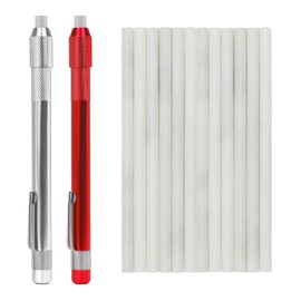 Gutimore Round Soapstone Holder Pack of 16, 2pcs Round Soapstone Pencils with 14pcs Soapstone Refills for Welding,Metal Fabrication, Construction, and Textile