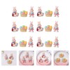 Kisangel 3sets Easter Bunny Eggs Basket Ornament Set DIY Decor