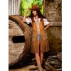 Foaincore Fringe Vests Cowgirl Outfits for Women 70s Hippie Clothes