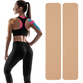 Flintronic 40Pcs Kinesiology Tape, 5cmx25cm Elastic Therapeutic Sports Tape for Muscles and Joints, Sports and Injury Recovery, Waterproof Sports Strapping Tape & Ankle Tape for Netball, Football