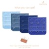 BEADNOVA 3 Hook Bra Clasp Extender Bra Back Extender (4pcs,