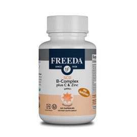 FREEDA FREEDA SCD B-Complex with Vitamin C & Zinc | Methylfolate & Active B12 | Vegan, Kosher (60 Capsules)