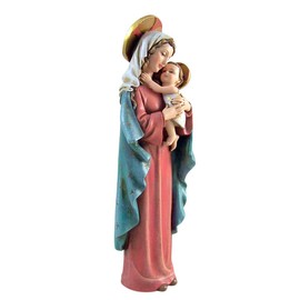 Resin Madonna and Child Figurine Inspired by Sister M.I. Hummel, 8 1/2 Inch