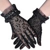 MFUOE Tulle Gloves Leopard Print Short Gloves Animal Prints Women's