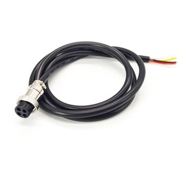GX16 4 Pin Cable Single Female Aviation Cordset, GX16 4 Pin Panel Mount Circular Metal Aviation Connector Adapter Female Head Cable（2Meter）