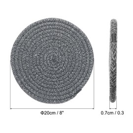 PATIKIL Trivets for Hot Dishes 8 Inch, 5 Pack Trivets Mat for Hot Pots and Pans Heat Resistant Hot Pads Pot Holders for Kitchen Table Counter, Dark Grey White