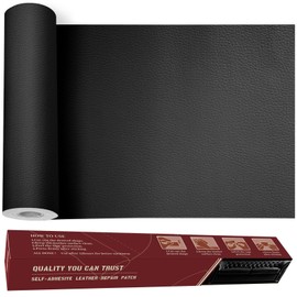 SHIAEMO Leather Repair kit for Furniture,17 x 79 inches Self Adhesive Tape,Vinyl Repair kit Stickers,Leather Repair kit car Interior,Leather Patches,Leather seat Repair kit for Cars,Sofa,Couch(Black)