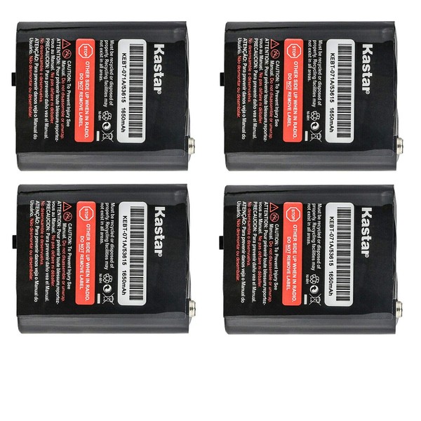 Kastar 4-Pack Battery Replacement for Motorola Two-Way Radio Walkie Talkies KEBT071C KEBT-071-C, KEBT071D KEBT-071-D, KEBT650, MJ270R, MJ27OR, TalkAbout T6500, T6500R, TalkAbout T8500, TalkAbout T9500
