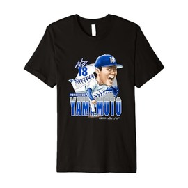 Yoshinobu Yamamoto Los Angeles Baseball Mudge Studios Premium T-Shirt