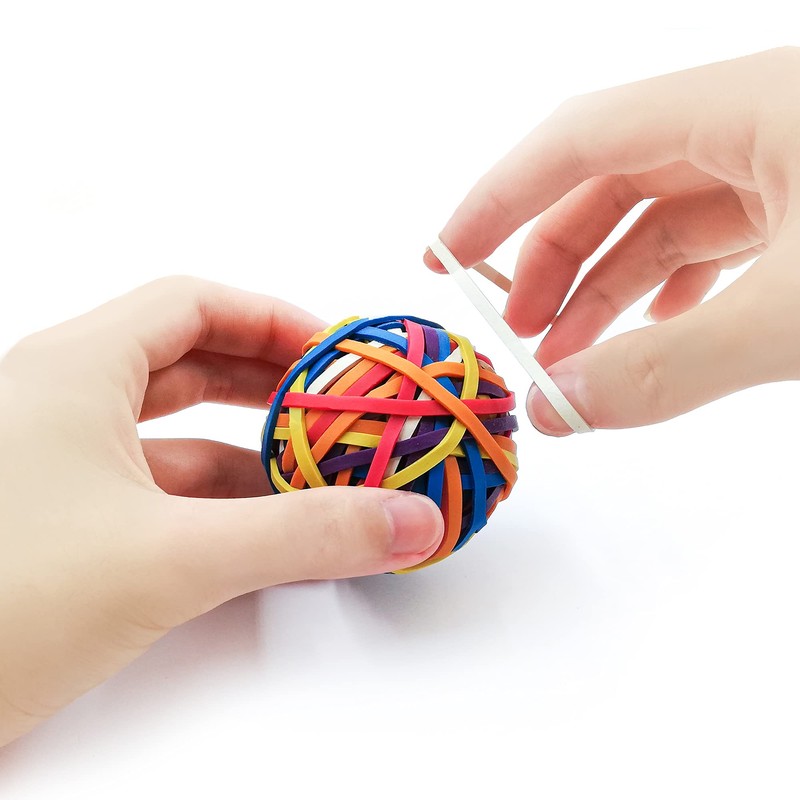 Assorted Color Rubber Band 45 gm (1.6 Ounces) x 5