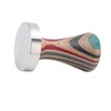Colorful Wood Coffee Flat Tamper Stainless Steel Base Powder Hammer