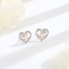 INFUSEU Initial Earrings for Women Letter S Jewelry Small Heart