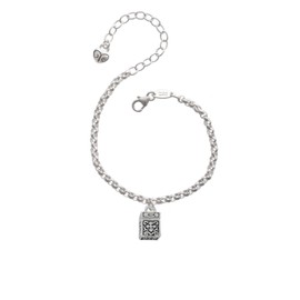 Delight Jewelry Silvertone Prayer Box - Charm Bracelet, 8"