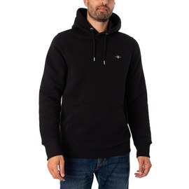 GANT Men's Reg Shield Hoodie, black