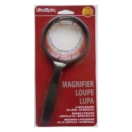 Ultra-Optix UltraOptix Round Magnifer, - 2 x with 5 x bifocal