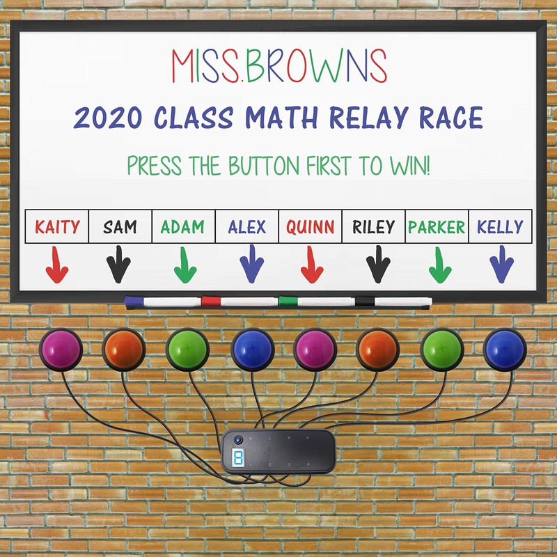 Teacher's Choice Light Up Game Buzzer System, Displays The Winning