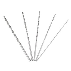 5pcs Extra Long Wood Drill Bit Set, High Speed Steel Drill Bit Set, Straight Shank Twist Drill Tool 2-5 mm