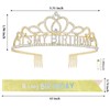 CAVETEE Birthday Crowns for Women Its My Birthday Sash and