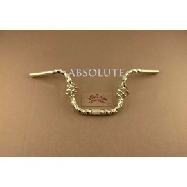 Vintage Lowrider 9" Rise Cage Square Twisted Handle Bar 25.4mm Gold