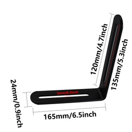 esahpss Adjustable Long Hole Movable Stainless Steel Corner Code 90 Degree Straight Sheet Angle Iron Layer partition Shelf 165 * 200mm, 4 Pieces per Sale