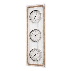 La Crosse Clock BBB86064 25" Beadboard Quartz Clock with Temp and Humidity