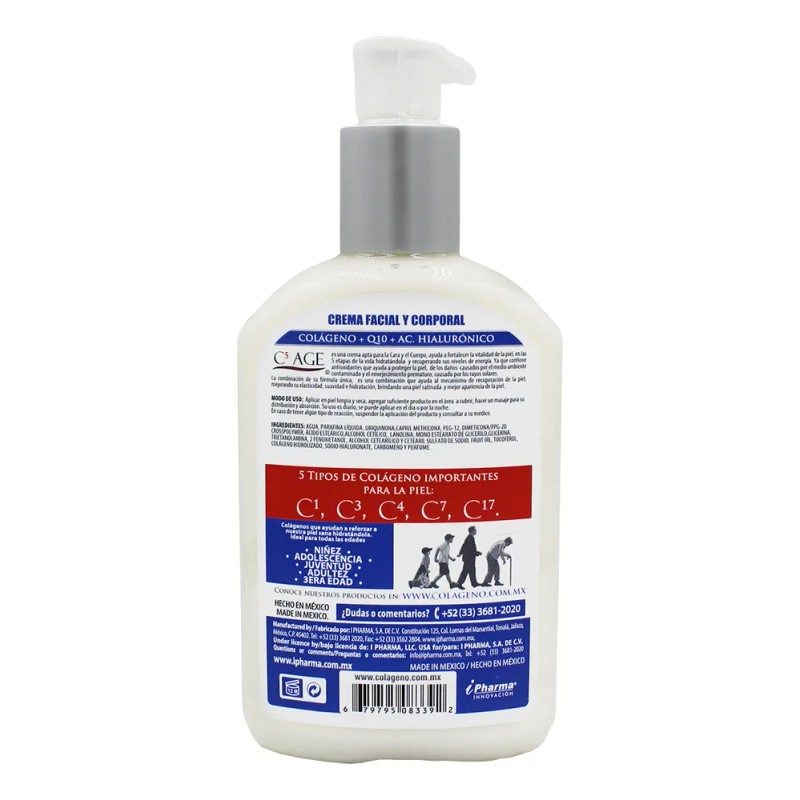 Crema De Colágeno + Ácido Hialurónico + Q10 C5 Age