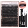 Geeneiya Volume Lash Clusters Kit DIY Lash Extension Kit D