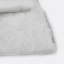 JPstraps Quilting Wadding Sold by the Metre (160 cm wide, 50 - 150 g/m²) - Napa Microfibre 100% Polyester for Upholstery, Clothing, Pillows and Duvets (White 50 g/m², 100 cm x 160 cm)