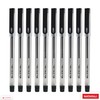 NATARAJ - 10 Gelix Gel BLACK Pens 0.7mm Fine Tip