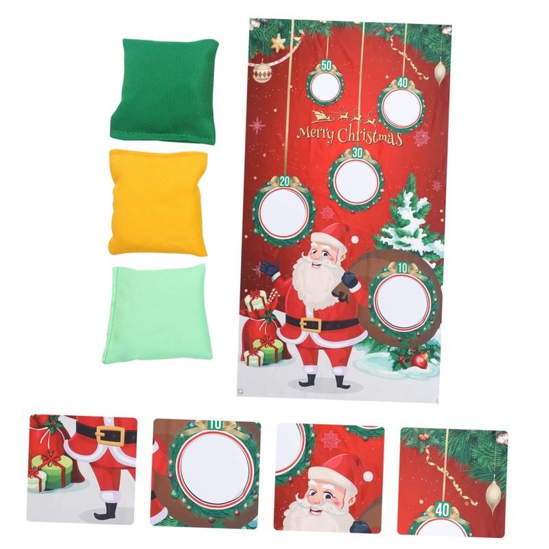 OHPHCALL Christmas Sandbag Toss Game Toy Fun Toss Games Banner