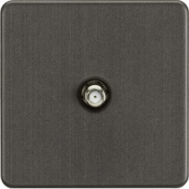 Screwless 1G SAT TV Outlet; Non-Isolated