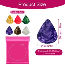 Bdfgh 6Pcs Electric Guitar Strings, Super Slinky Guitar Strings Acoustic Guitar Strings for 9-42 Gauge, Nickel Wound Guitar & Gear Accessories, Steel Ball Quality Guitar Pick Plectrum Tuning