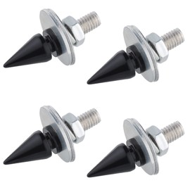 Lunsom License Plate Screws, Decorative License Plate Bolts 4 Pack Fasteners for Front and Back License Plates Tag Frame Kit,Black