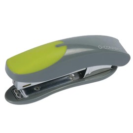 Q-Connect Mini Plastic Stapler Grey/Green (Capacity: 12 sheets of 80gsm paper) KF00991
