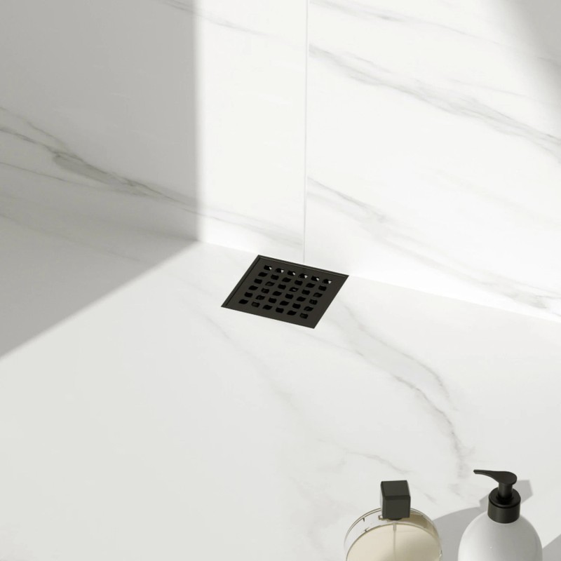 NEODRAIN US Warehouse Stock 6x6" Square Stainless Steel Black Shower