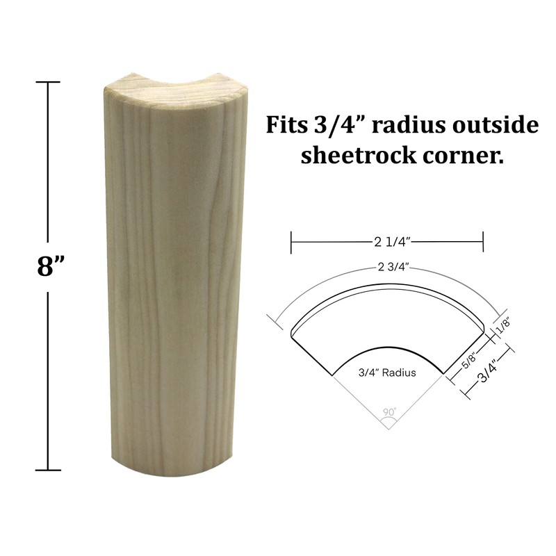3/4" x 2 1/4" x 8" Poplar (Paint Grade) Hardwood