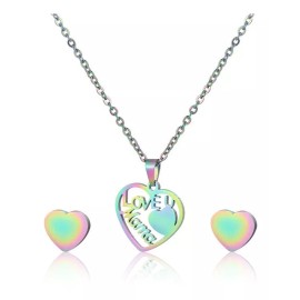 KH Set Collar Aretes Día De La Madre Mamá 10 Mayo +caja Regalos