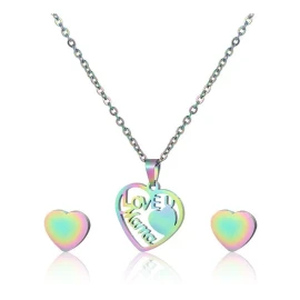 KH Set Collar Aretes Día De La Madre Mamá 10 Mayo +caja Regalos