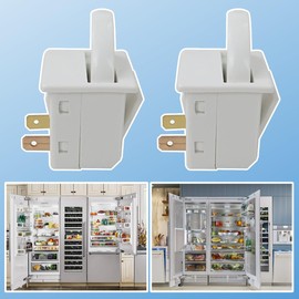 WELURE 2-Pack 2-Pin Refrigerator Door Light Switch Fit for Frigidaire Kenmore Refrigerator AP2113900 PS427069