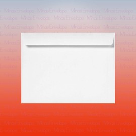 100 Minas Envelope - 9 x 12 Inch Booklet Envelopes, White Heavyweight 28lb Paper, Open Side with Gum Flap Closure, for Business Documents, Made in USA, 100 Count