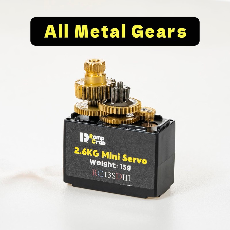 RampCrab Micro 2.6KG Servo with Steering Links, Servo Mount Bracket