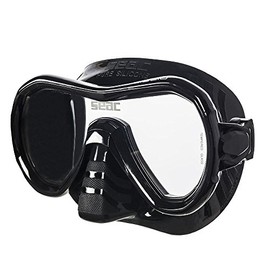 SEAC Unisex Giglio Snorkeling Mask, S/Bl Black