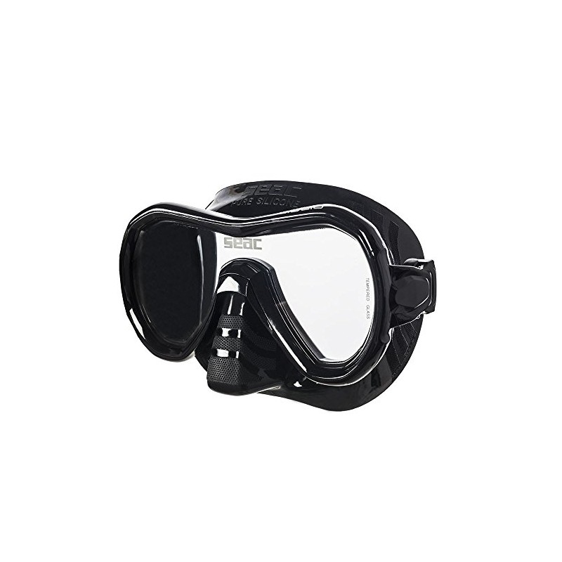 SEAC Unisex Giglio Snorkeling Mask, S/Bl Black